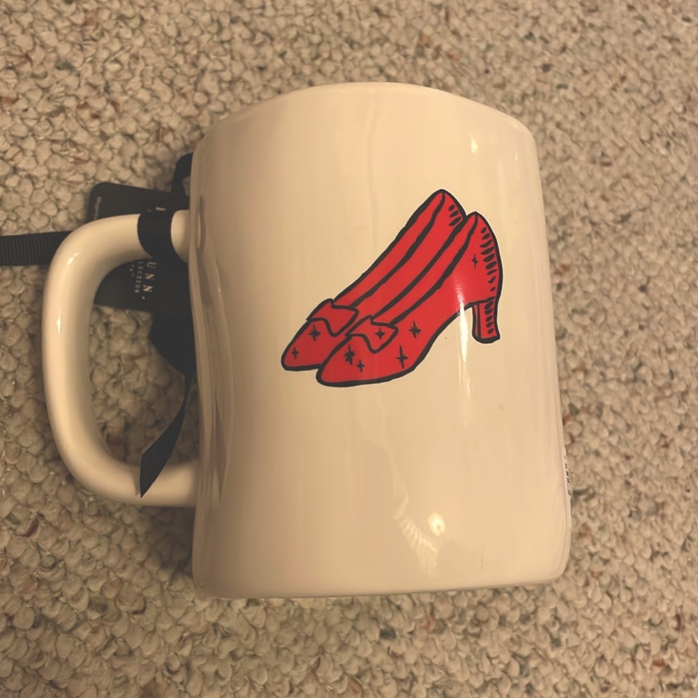 Rae Dunn Wizard of Oz Mug - 'There's No Place Like Home' w/ Red Ruby Shoes NWT